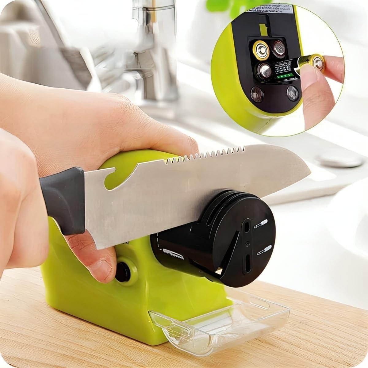Afilador de Cuchillos Eléctrico Afilador Tijeras Herramientas Cuchilla Alimentada por Batería