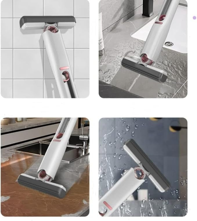 Mini Fregona Portátil Absorbente Multifuncional para Fregadero de Cocina, Baño y Sofá+ 3 Recambios de Esponja