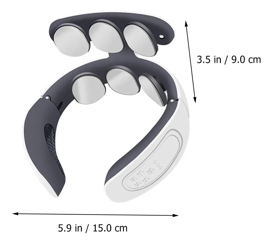 Masajeador térmico de columna cervical con 6 cabezales de masaje