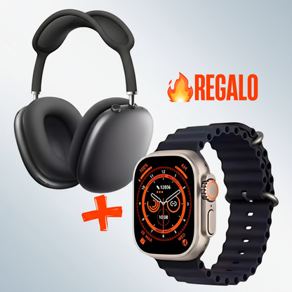 Reloj Inteligente + Auriculares Inalámbricos