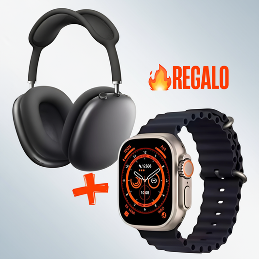 Reloj Inteligente + Auriculares Inalámbricos