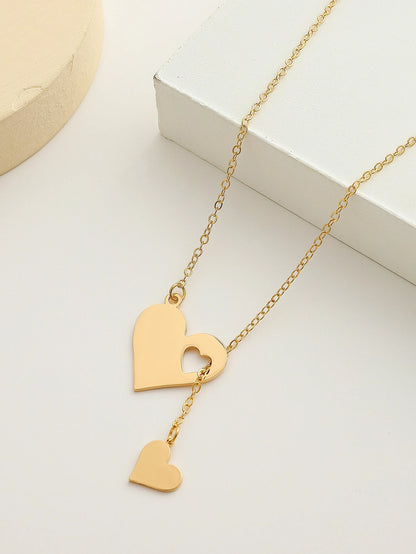 Collar creativo de corazon hueco