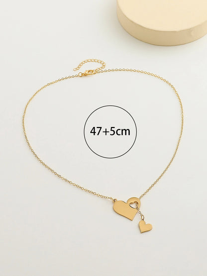 Collar creativo de corazon hueco