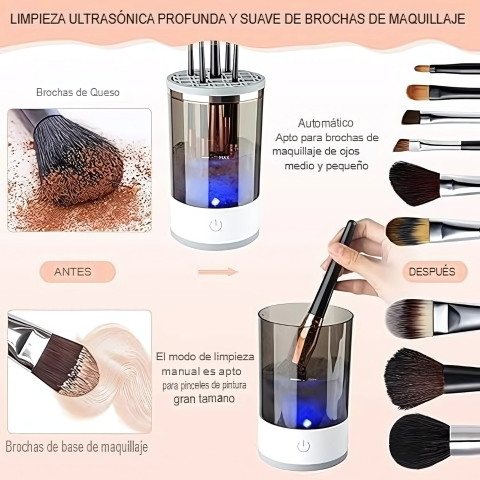 Limpiador de Brochas de Maquillaje  Proficional Ultravioleta USB Portatil