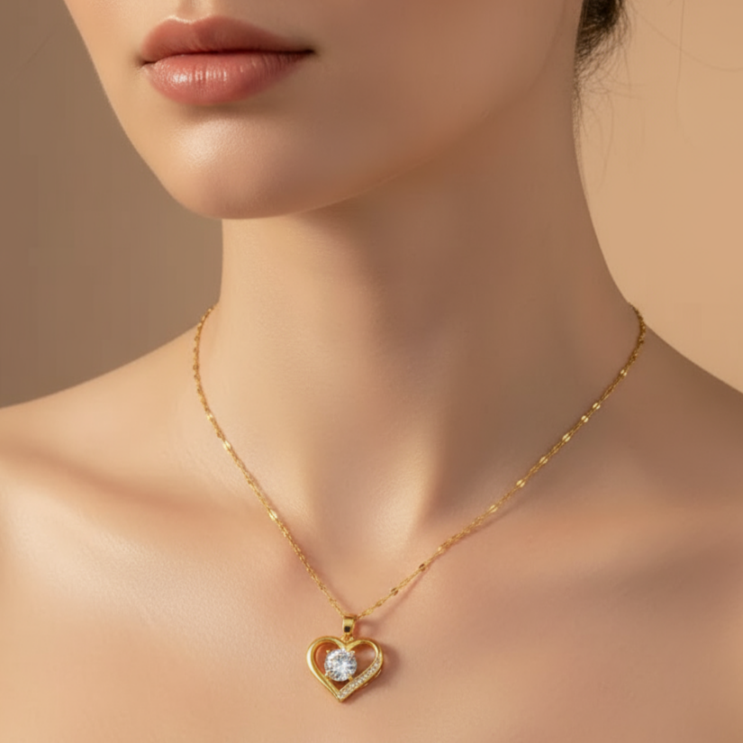 Collar Corazón de Cristal