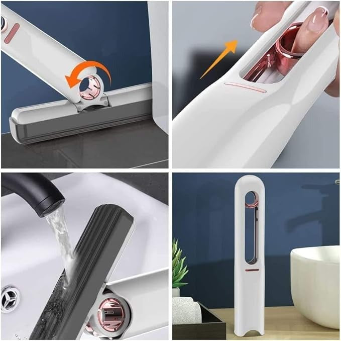 Mini Fregona Portátil Absorbente Multifuncional para Fregadero de Cocina, Baño y Sofá+ 3 Recambios de Esponja