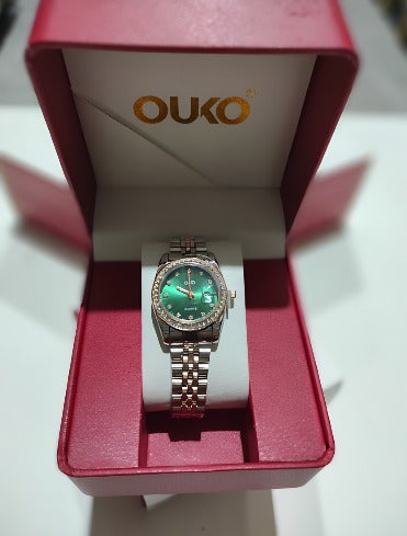 Reloj de Mujer Diamond Plateado/Dorado "Ouko"