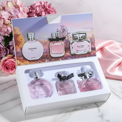 Set de 3 Fragancias Femeninas Caja Rosa