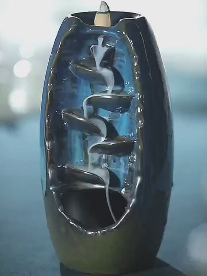 Quemador de Incienso de Reflujo con aromas y alfombrilla