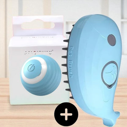 Pelota Interactiva + Cepillo Vapor para Mascota 🐾