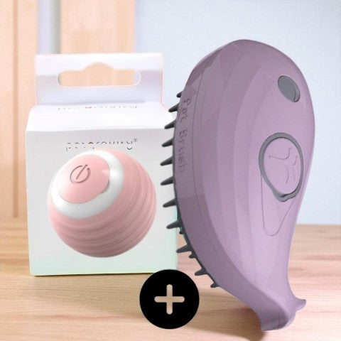 Pelota Interactiva + Cepillo Vapor para Mascota 🐾