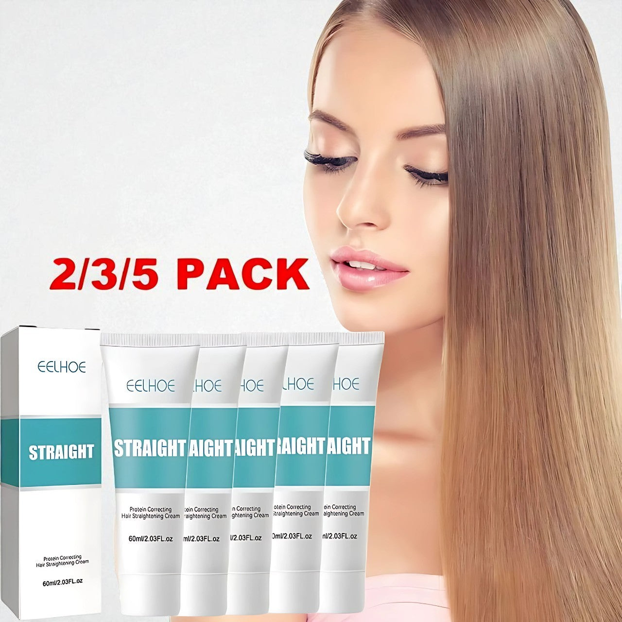 Crema Alisadora y Reparadora para el Cabello, con Proteínas EELHOE 60ml +Descuento progresivo hasta el 50%